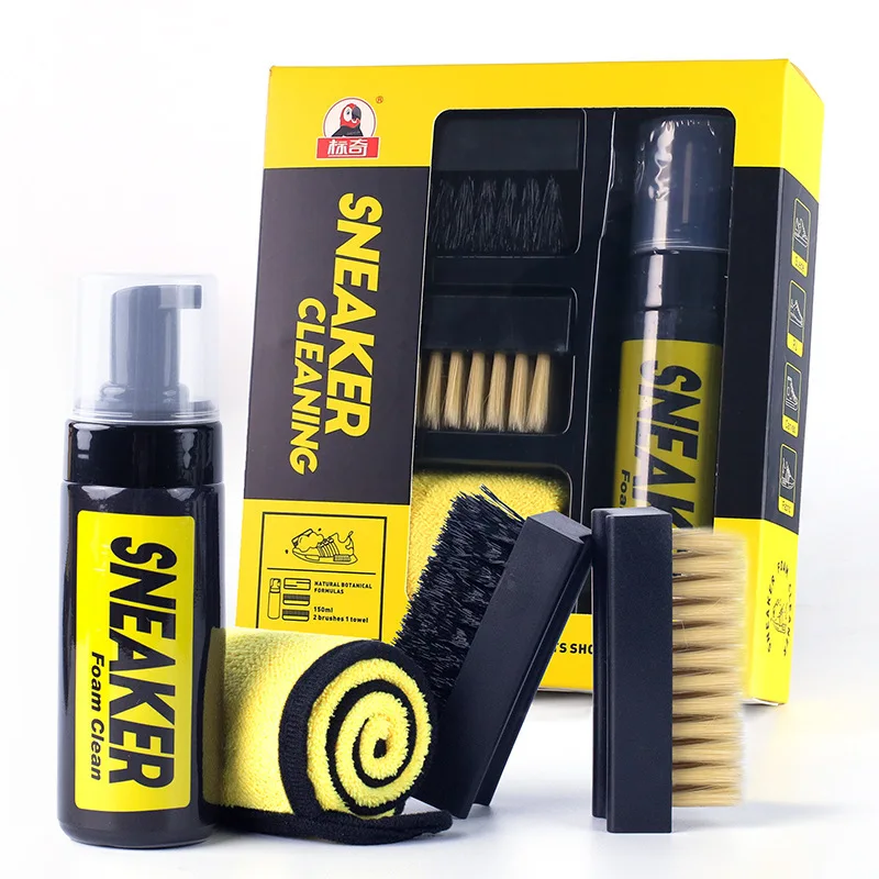 White Sneaker Care Kit - 150ML Dry Cleaning Set for Shoes