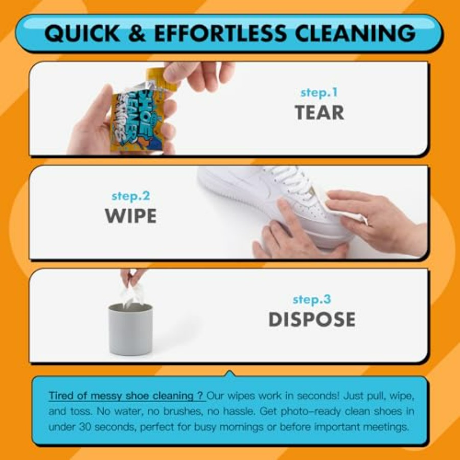 Shoe Cleaner Wipes, Shoe Clean - Sneaker Care Cleaner ulasan dan harga